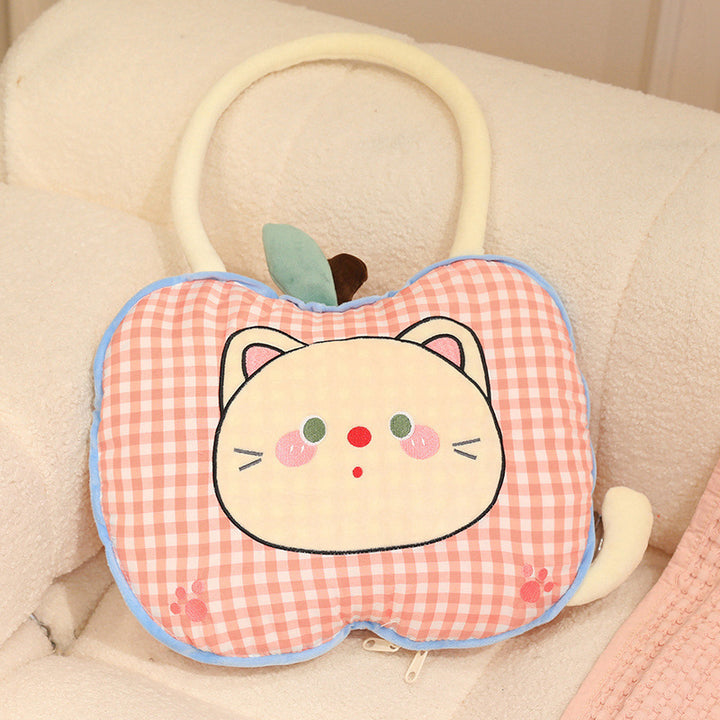 Apple cuddle pillow with blanket, 2-in-1