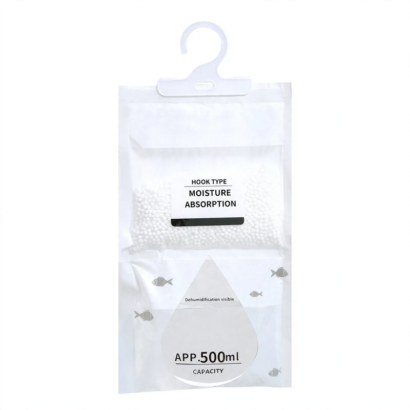 Hanging dehumidifier for wardrobes