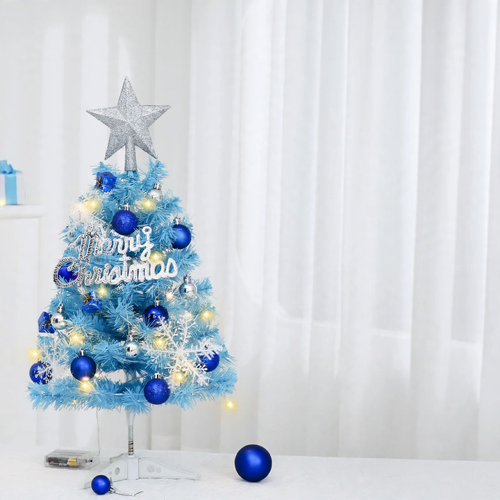 Mini Christmas tree, 45 cm or 60 cm, Blue