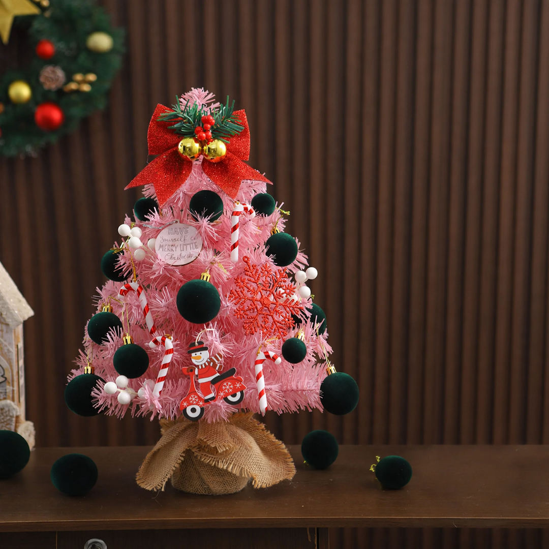 Mini Christmas tree, pink, 45 cm or 60 cm, table decoration