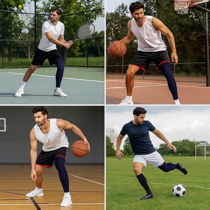 FlexiRelief | Full Leg Compression Sleeve – Knee Support – Graduated Pressure – Pain Relief – Recovery – Swelling Reduction Stornfield