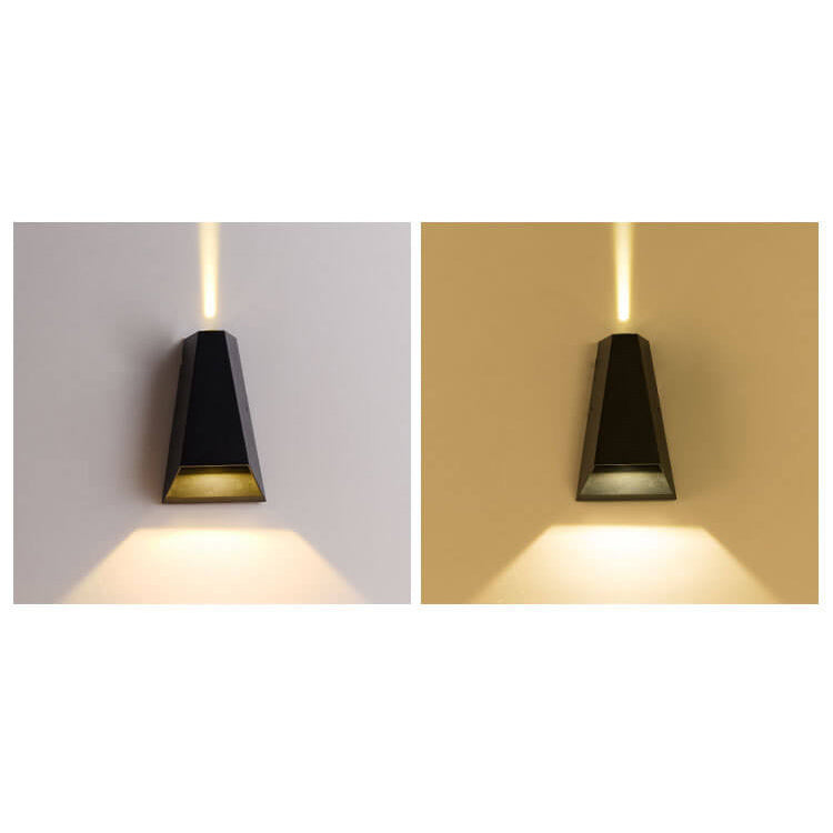 Modern Creative Trapezoid Up and Down Illuminated LED Outdoor Wall Sconce Lamp | Stornfield