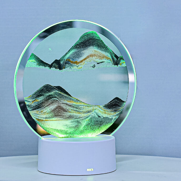 Stornfield | Creative Quicksand Round Hourglass 3D Night LED Table Lamp