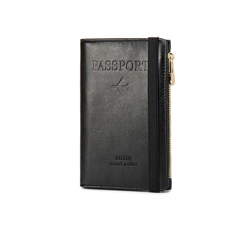 Men's Leather Passport Wallet with RFID Blocking | Stornfield