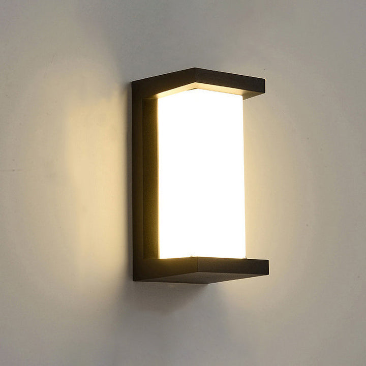 Modern Creative Geometry Aluminum Outdoor Waterproof LED Wall Sconce Lamp | Stornfield