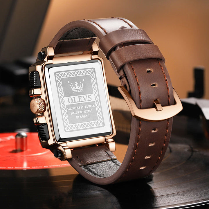 Olevs® Luminous Luxury Square Business Automatic Mechanical Watch | Stornfield