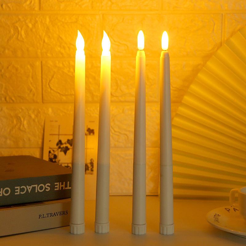 LED taper candle with flame effect