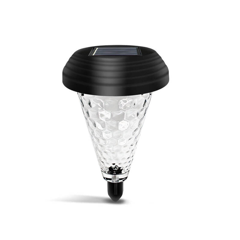 Modern Solar Glass Cone LED Outdoor Garden Ground Insert Landscape Light | Stornfield