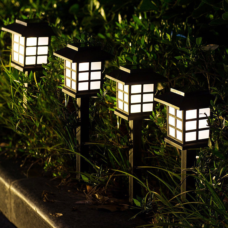 Traditional European Waterproof Solar ABS PC Plastic Rectangular LED Landscape Lighting For Garden | Stornfield