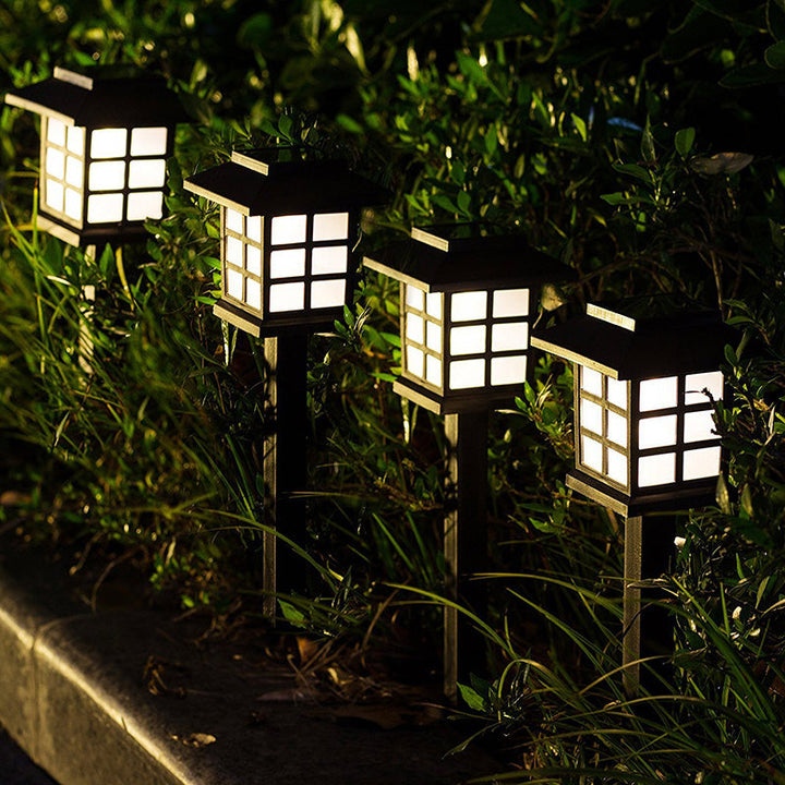 Traditional European Waterproof Solar ABS PC Plastic Rectangular LED Landscape Lighting For Garden | Stornfield