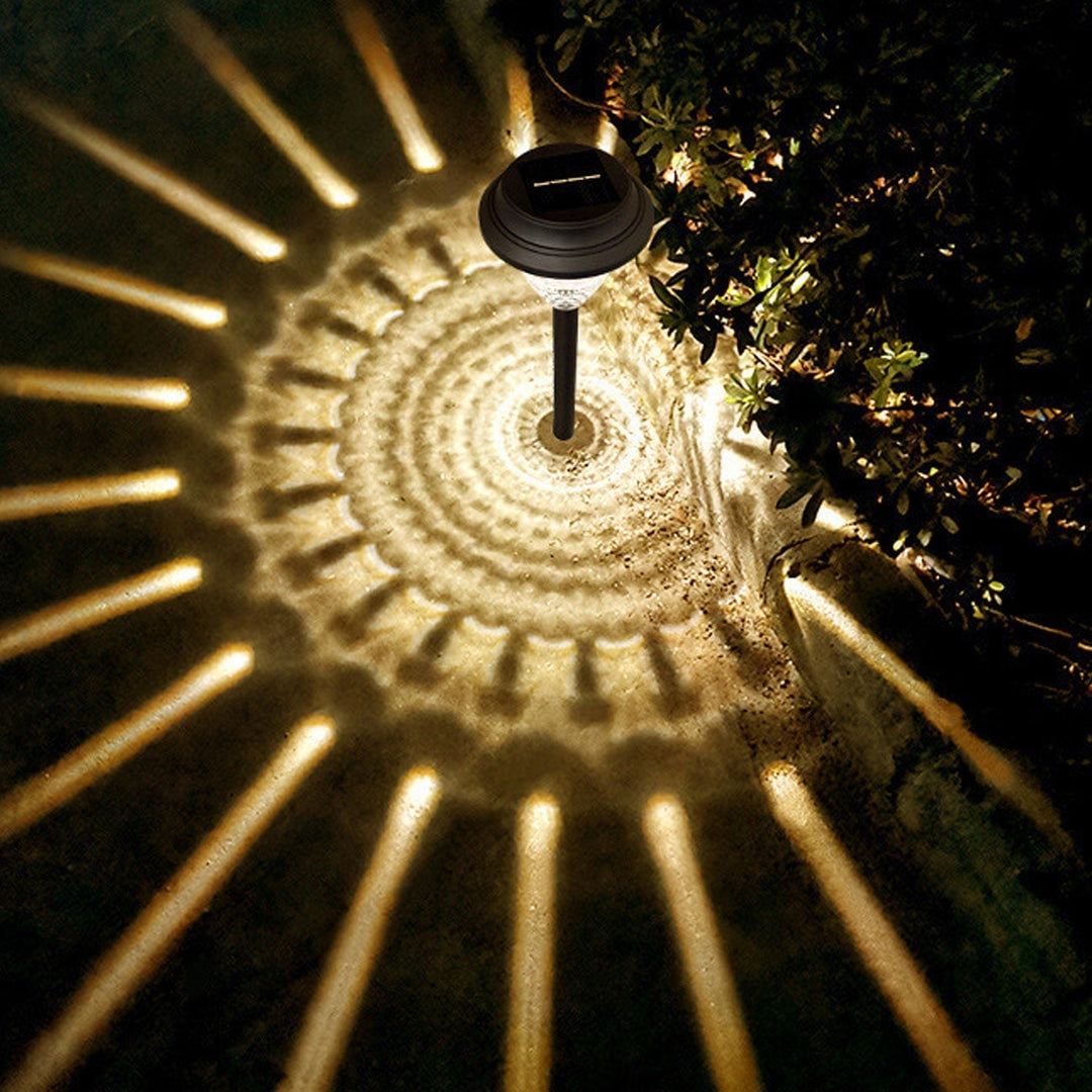 Stornfield | Outdoor Decorative Divergent Circular Luminous Waterproof Solar Shade LED Garden Light