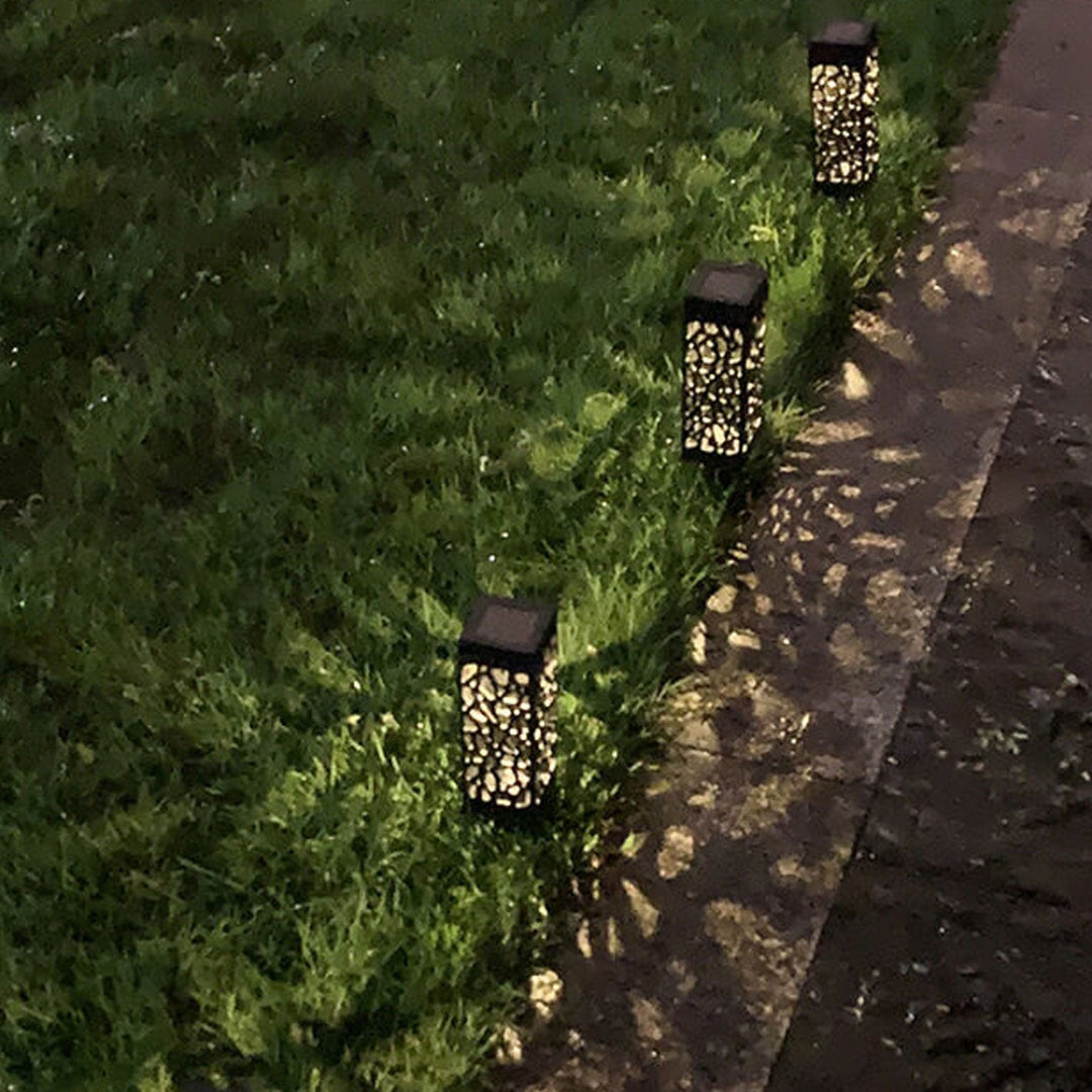 Creative Hollow Square Column LED Outdoor Lawn Ground Insert Landscape Light | Stornfield