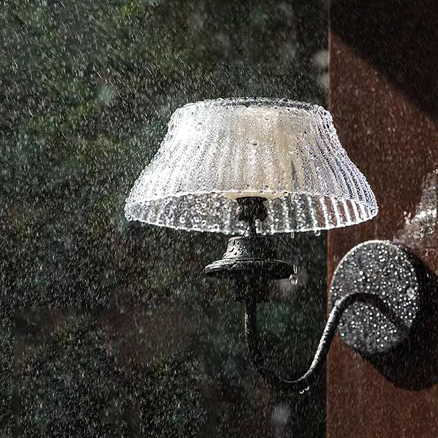Contemporary Retro Solar Iron Alloy Plastic LED Waterproof Wall Sconce Lamp For Outdoor | Stornfield