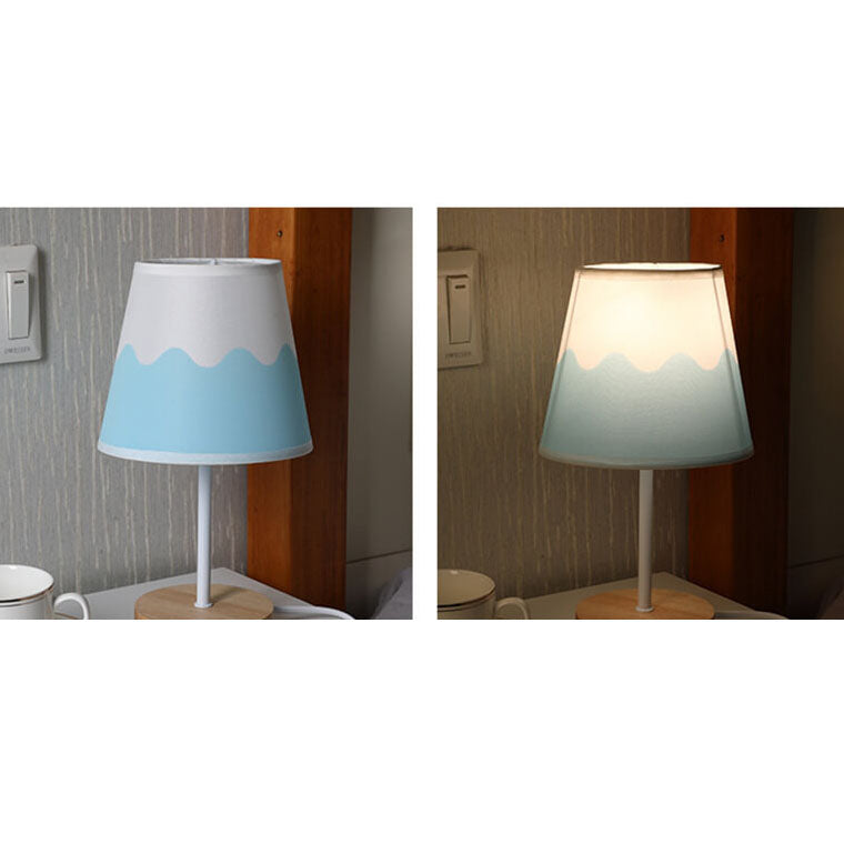 Stornfield | Solid Wood Cone Vintage Nordic Fabric LED Table Lamp