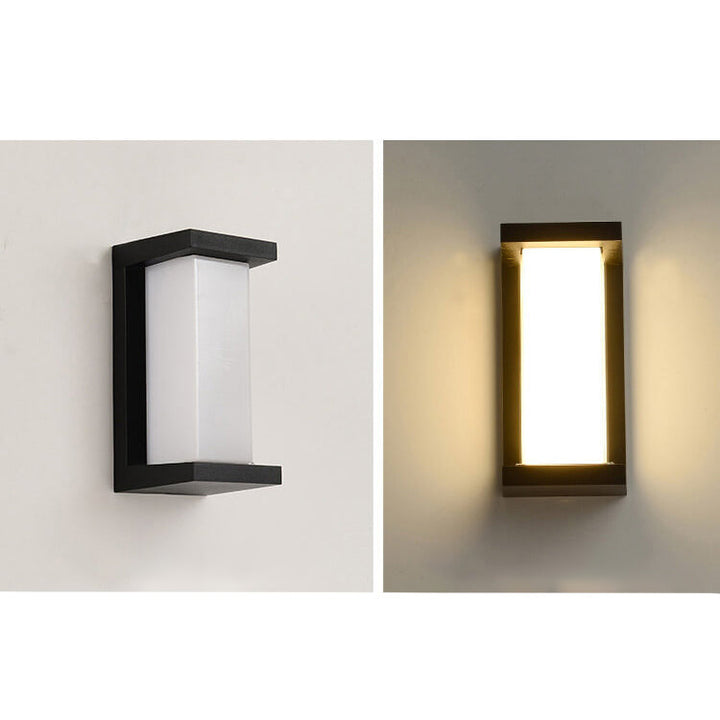 Modern Creative Geometry Aluminum Outdoor Waterproof LED Wall Sconce Lamp | Stornfield