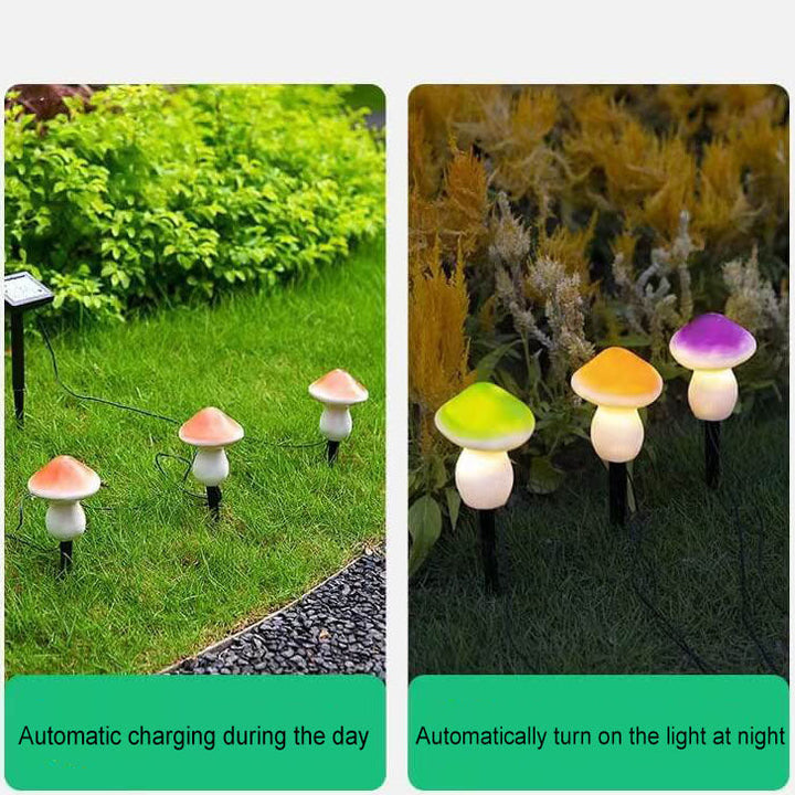 Solar Outdoor Resin Mushroom LED Garden Ground Insert Decorative Landscape Light | Stornfield