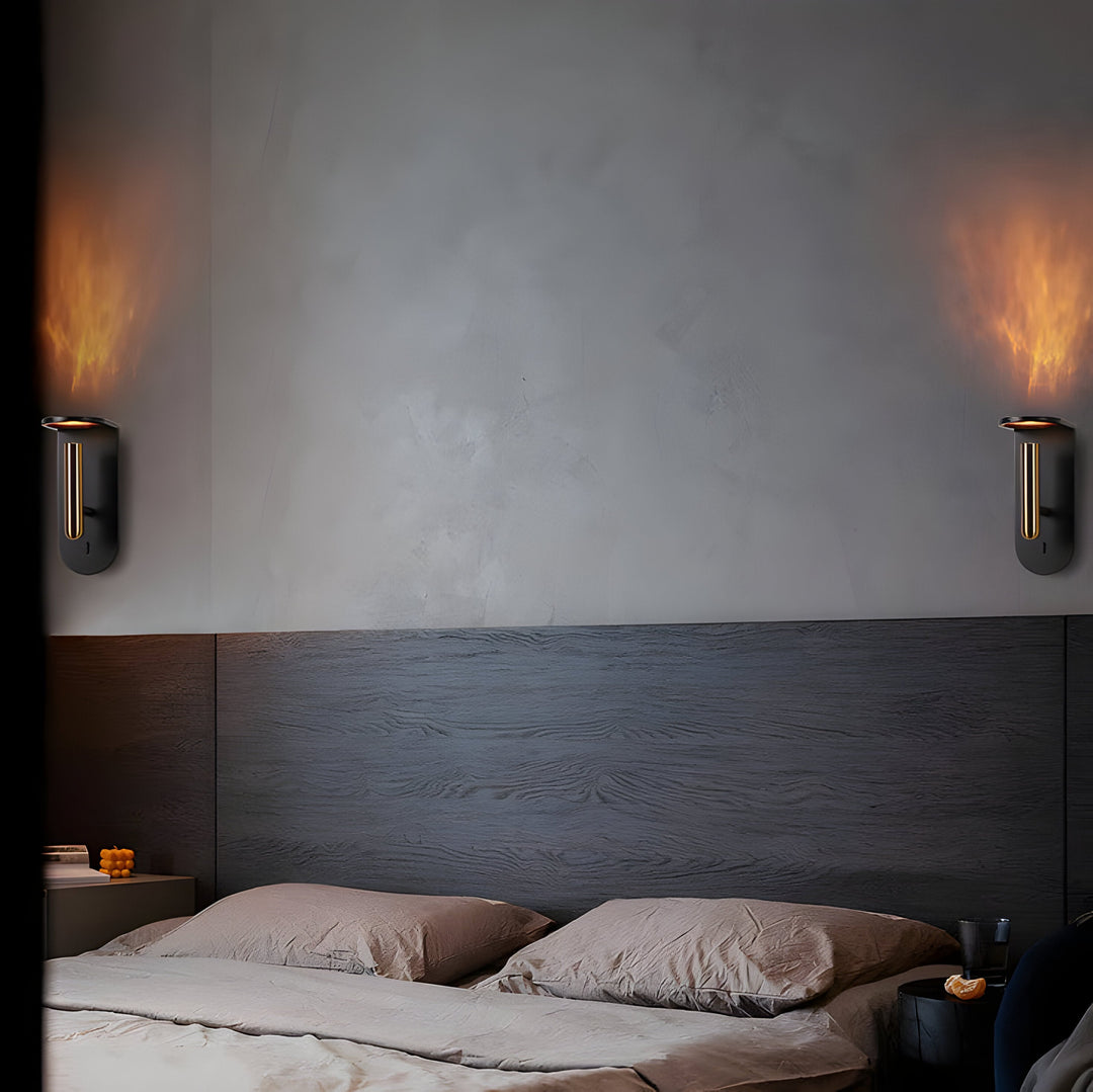Stornfield Adjustable Nordic LED Wall Lamp with Flame Effect