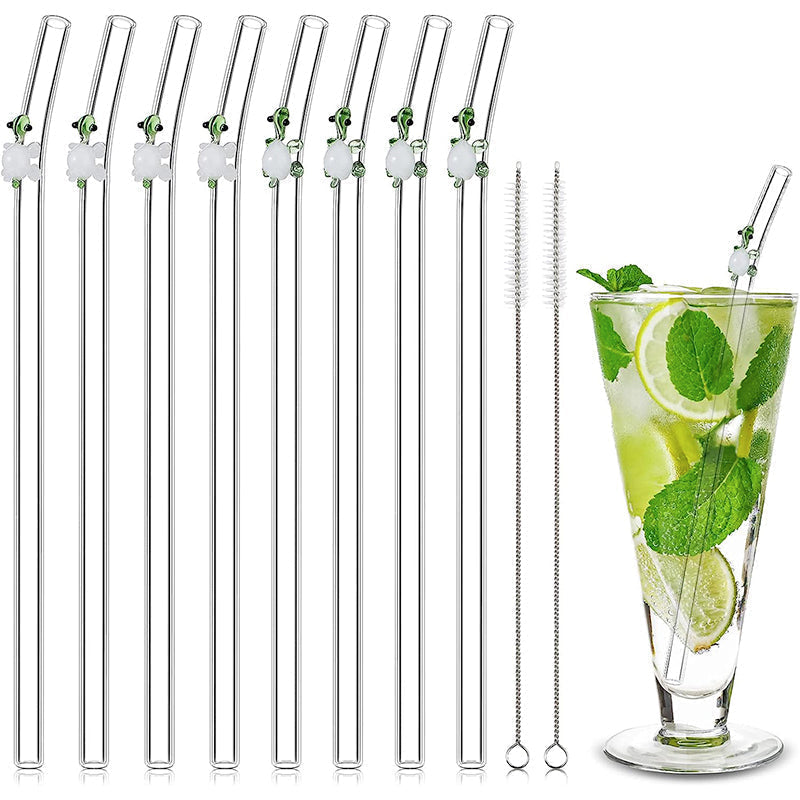 6 PCS Reusable Stained Glass Straws with Cleaning Brush | Stornfield