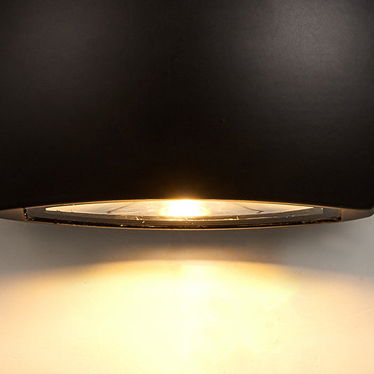 Contemporary Industrial Semicircle Aluminum LED Outdoor Wall Sconce Lamp For Garden | Stornfield