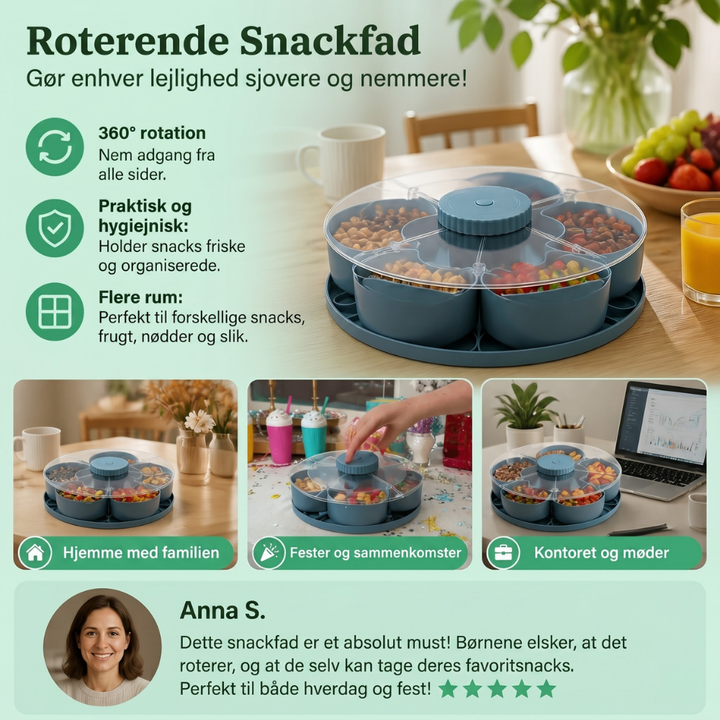 ServeSpin rotating tray with compartments | Stornfield