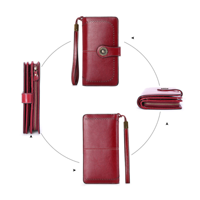 Retro long wallet with large capacity | Stornfield