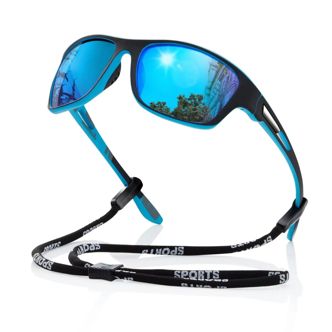Stornfield | Mens Polarised Sports Sunglasses UK – UV400 Wrap Around Sunglasses for Cycling, Running & Outdoor Activities | Lightweight & Glare Protection