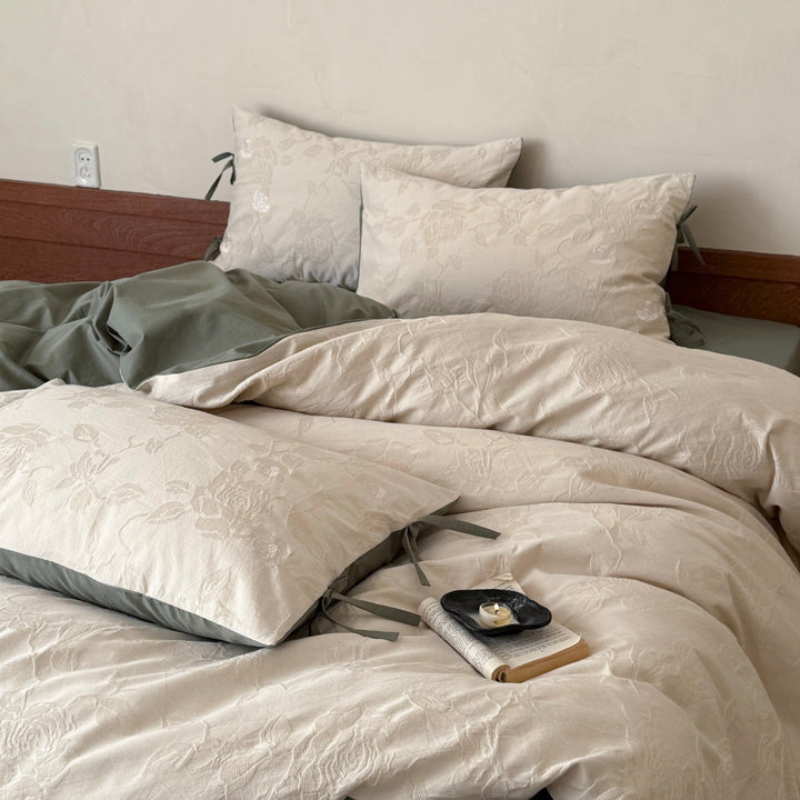 Cotton bedding set, brushed, vintage style