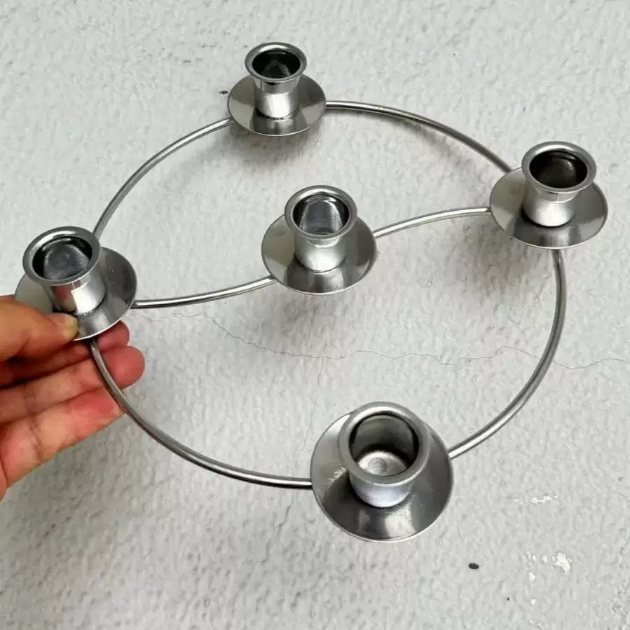 Decorative metal candle holder in European style