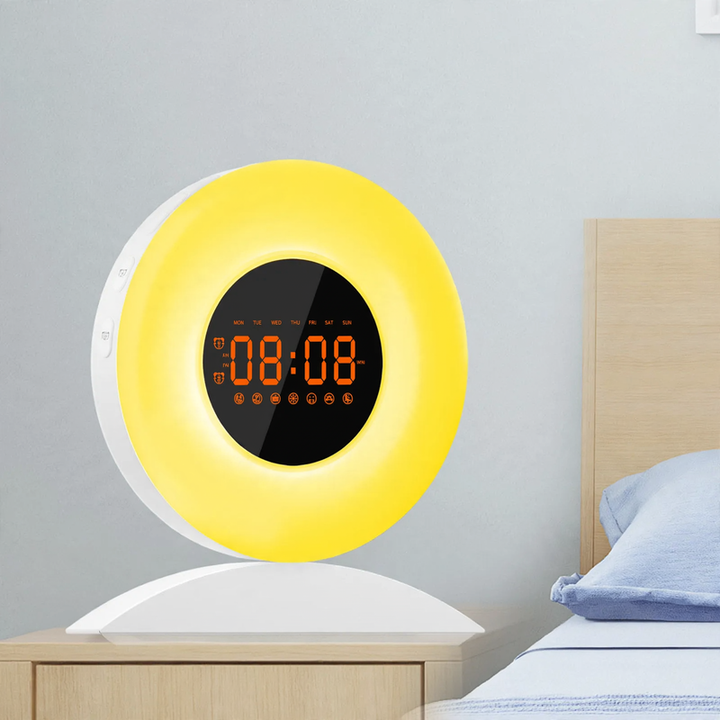 Intelligent LED wake-up light with sunrise and sunset simulation