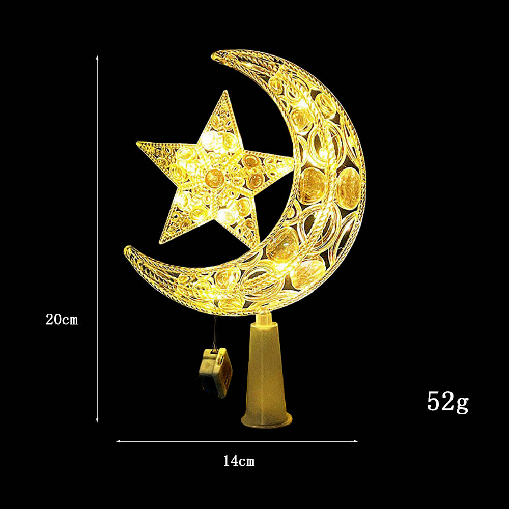 Illuminated 3D Christmas tree star made of plastic