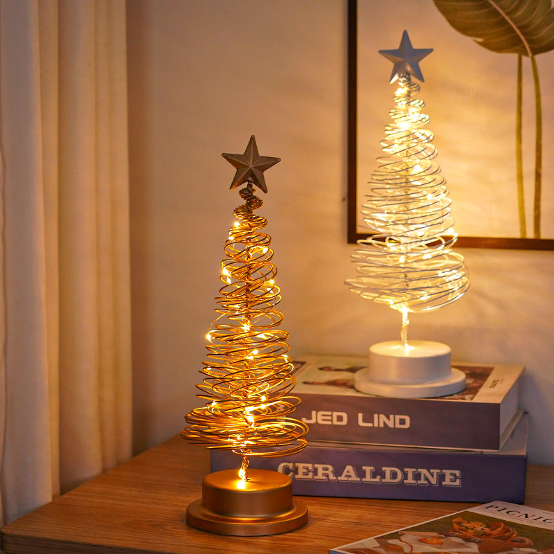 Decorative LED table lamp made of iron in Christmas design
