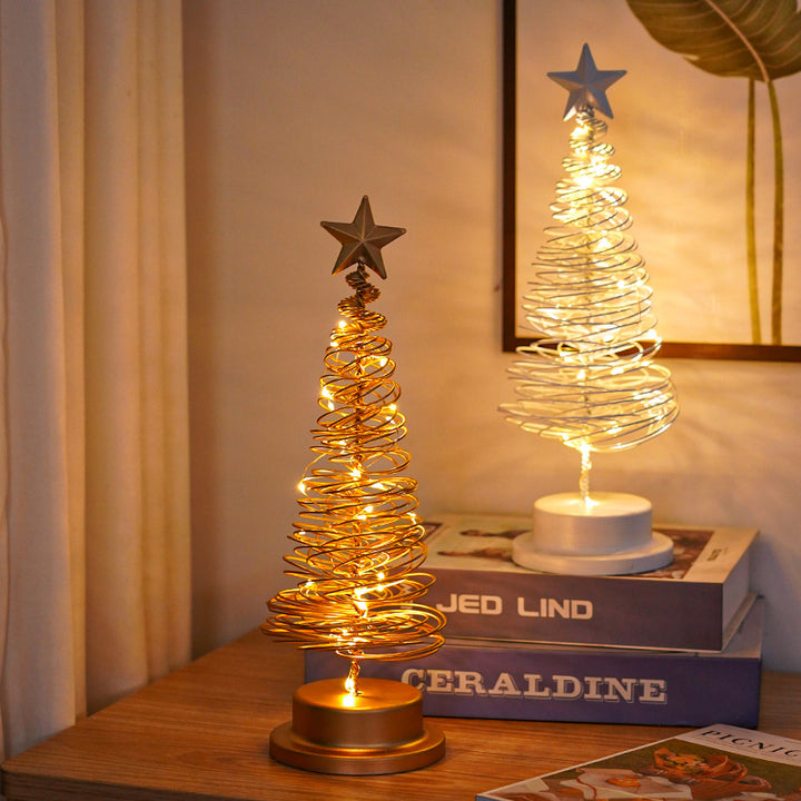 Decorative LED table lamp made of iron in Christmas design