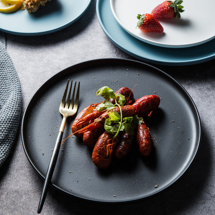 Beef Plastic Tray, Cream and Black