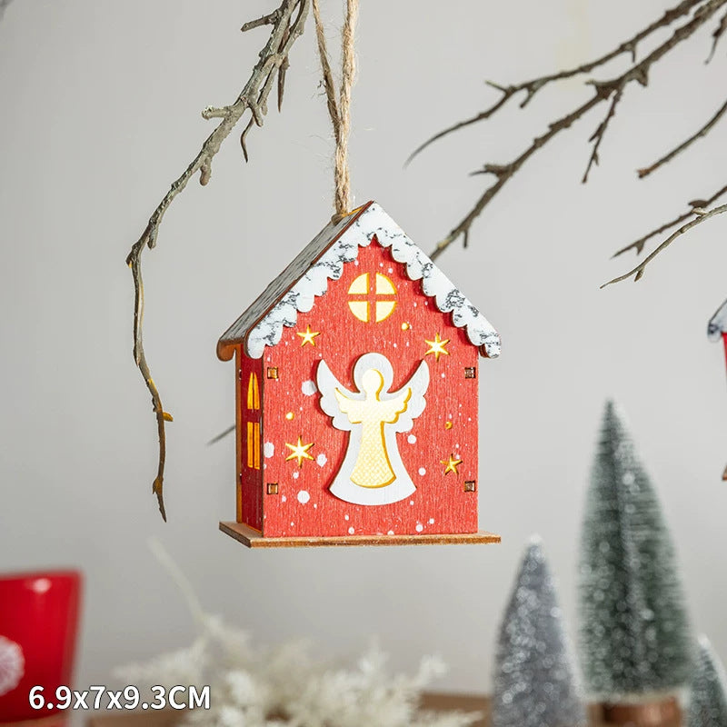 Christmas Wooden Decor Set with Lighting