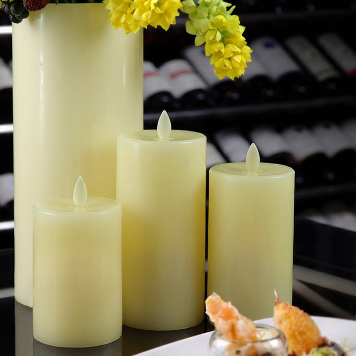 LED stub candle made of paraffin with remote control