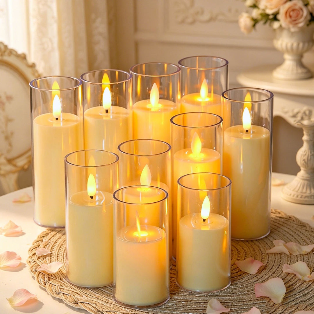 LED candle set with remote control