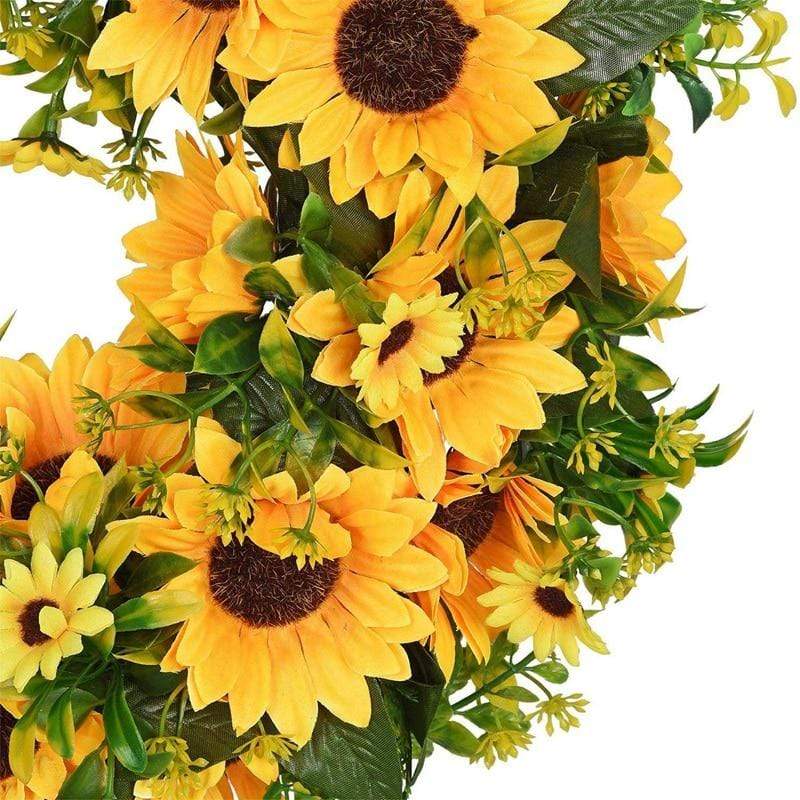 16" Gold Artificial Sunflower Wreath Stornfield