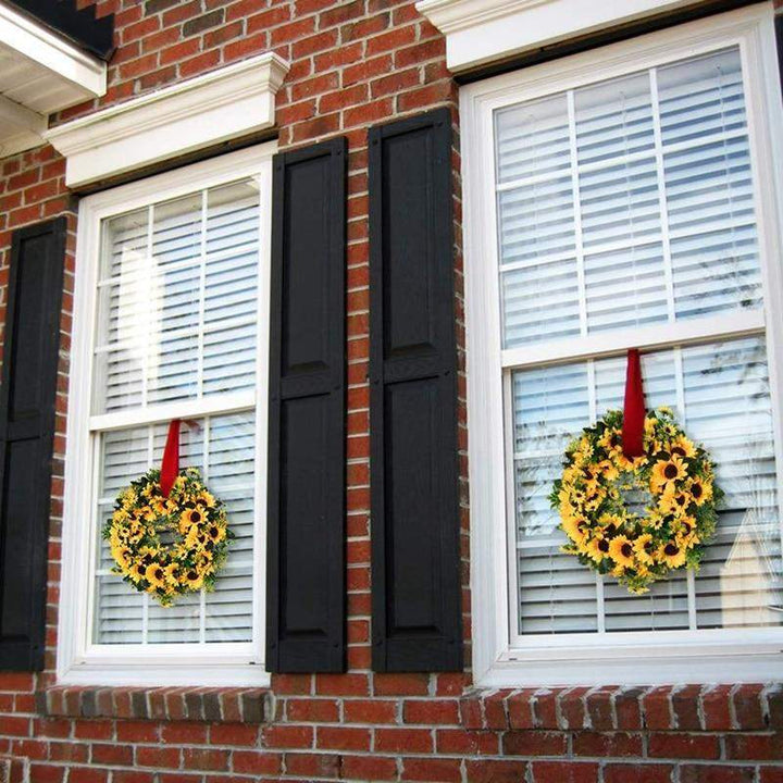 16" Gold Artificial Sunflower Wreath Stornfield