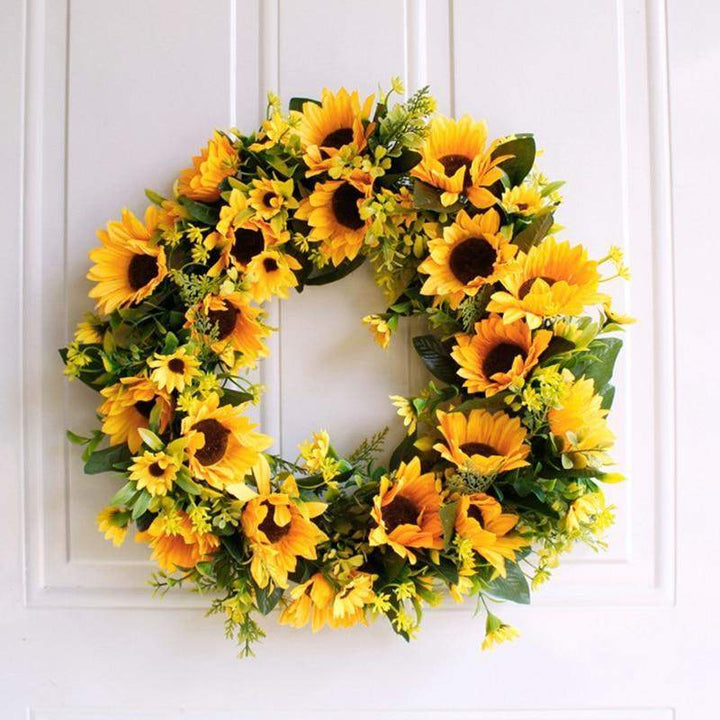 Stornfield | 16'' Artificial Gold Sunflower Wreath
