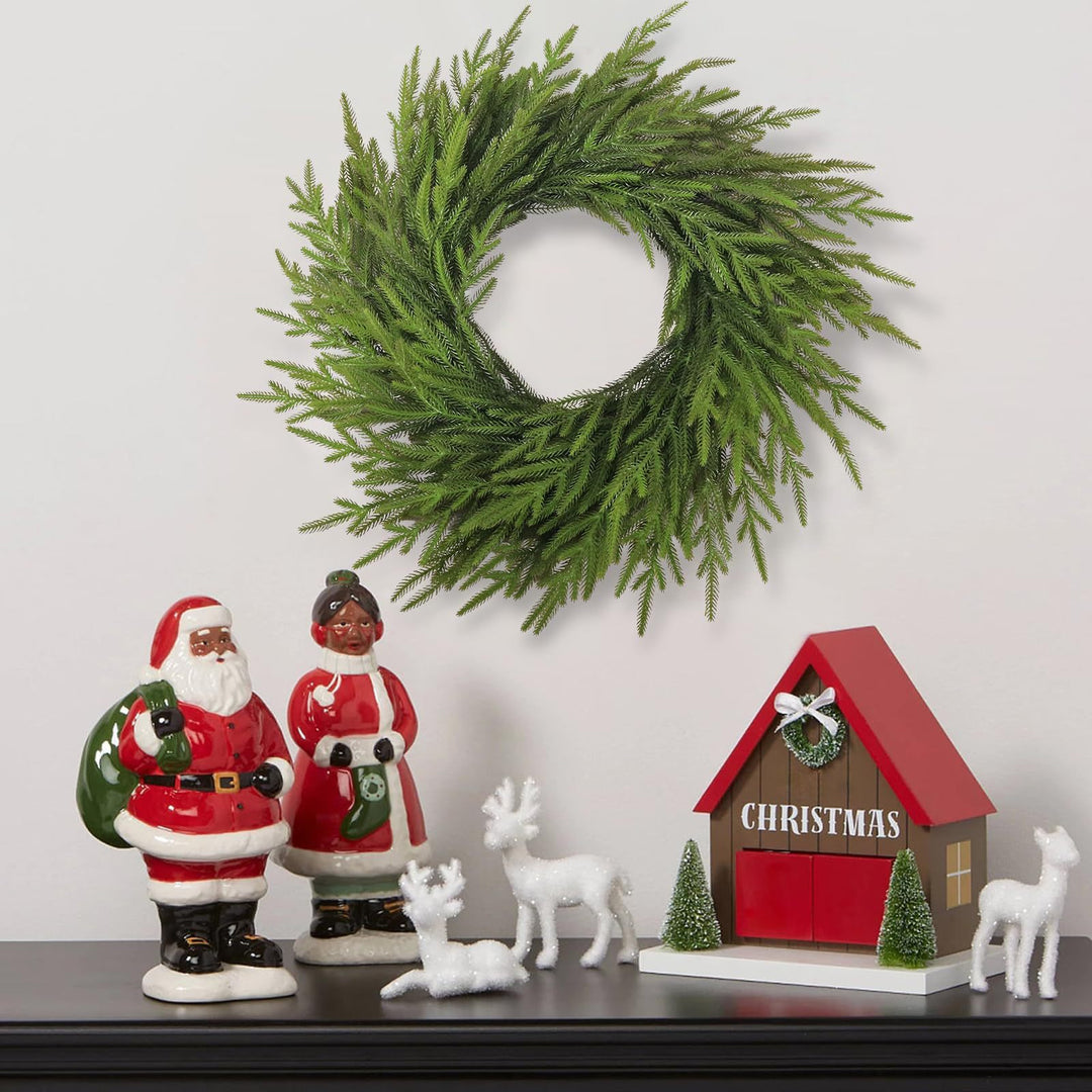 Artificial Pine Needle Garland or Wreath
