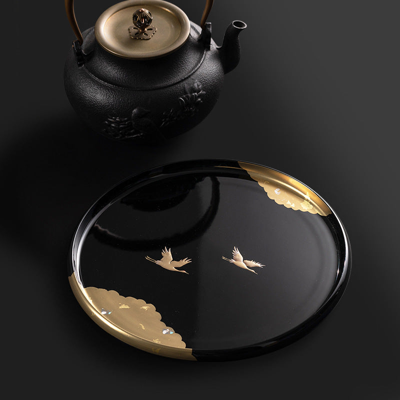 Japanese Handcrafted Circular Cranes Resin Tray | Stornfield