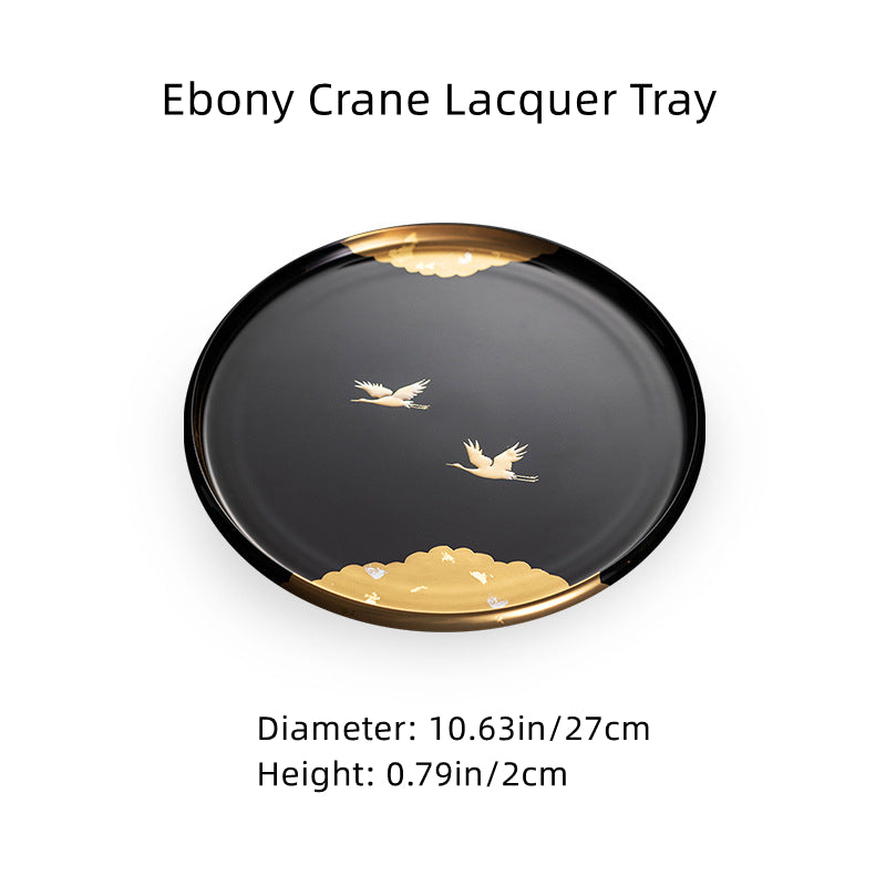 Japanese Handcrafted Circular Cranes Resin Tray | Stornfield
