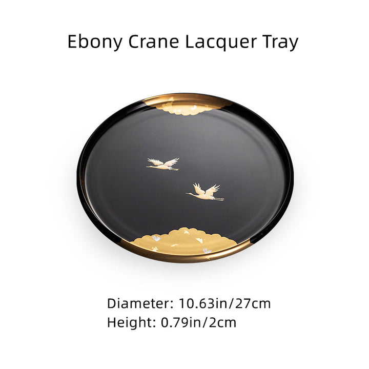 Japanese Handcrafted Circular Cranes Resin Tray | Stornfield