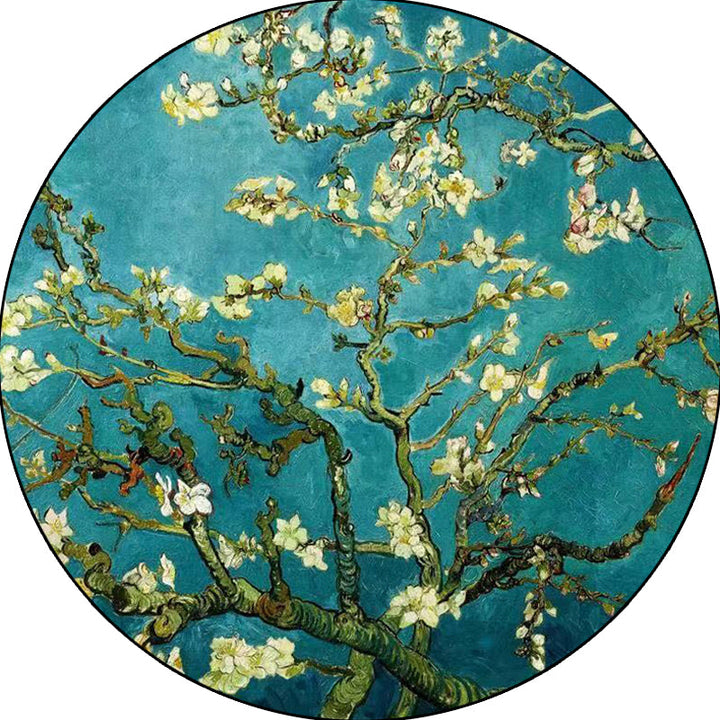 Stornfield | Blue Retro Floral Patterned Rug Traditional Polyester Rug Washable Non-Slip Living Room Rug