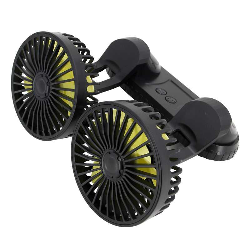 Dual-Head Rechargeable Desk Cooling Fan Stornfield