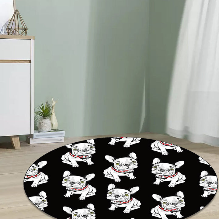 Stornfield | Kids' Black Bedroom Rug with Animal Dog Pattern, Non-Slip Polyester