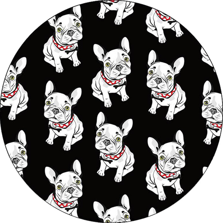 Stornfield | Kids' Black Bedroom Rug with Animal Dog Pattern, Non-Slip Polyester