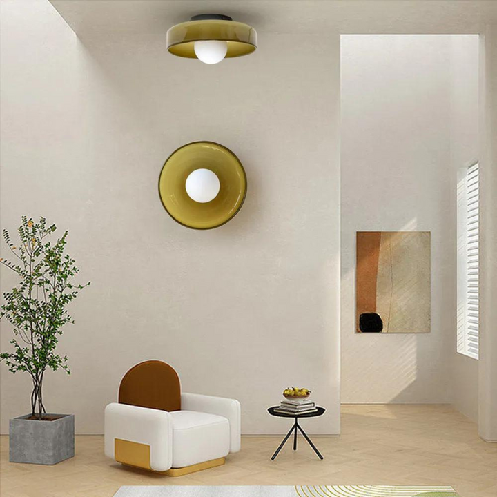 Round Ceiling Lamp with Stylish Functionality - LumiSphere | Stornfield
