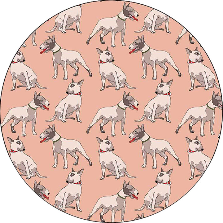 Stornfield | Orange Kids' Room Rug Dog Animal Pattern Polyester Area Rug Stain Resistant Washable Rug
