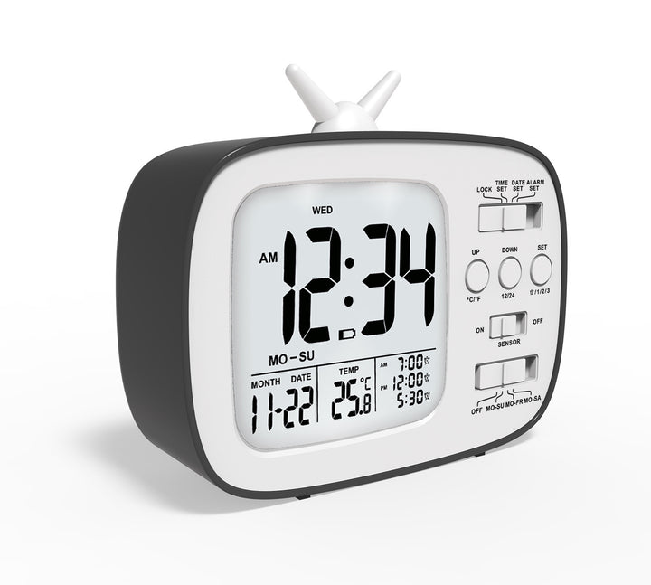 Digital radio alarm clock with large LED display Stornfield
